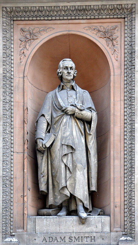 Statue of Adam Smith at Burlington Gardens