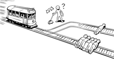 Illustration of The Trolley Problem