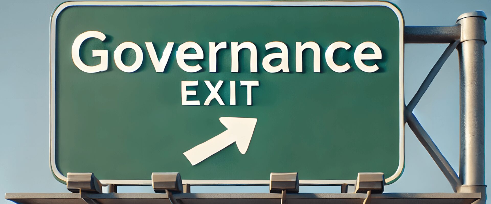 Freeway sign showing exit to Governance